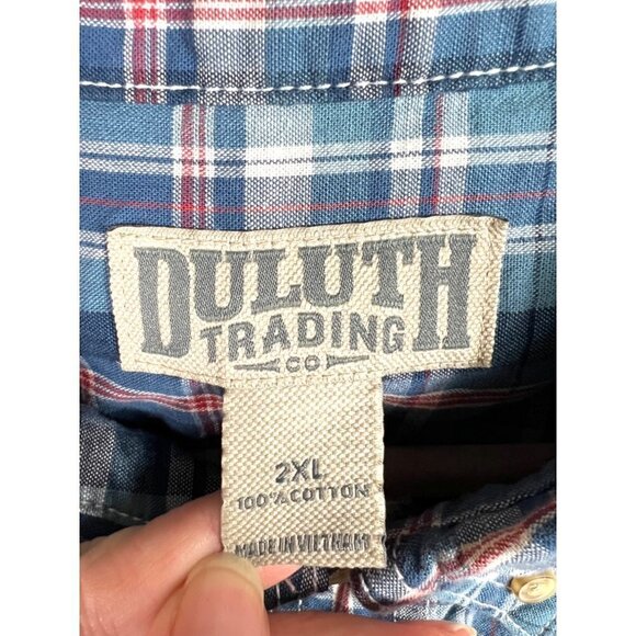 Duluth trading plaid button up shirt - Picture 4 of 7